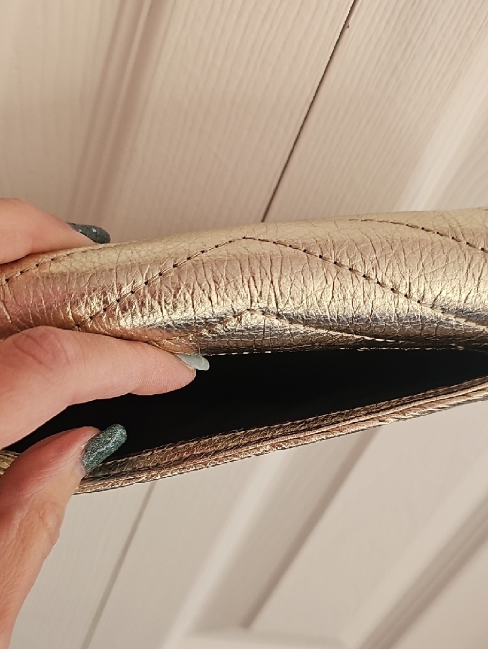 Rebecca Minkoff Metallic Gold Quilted Crossbody Bag - Picture 5 of 11